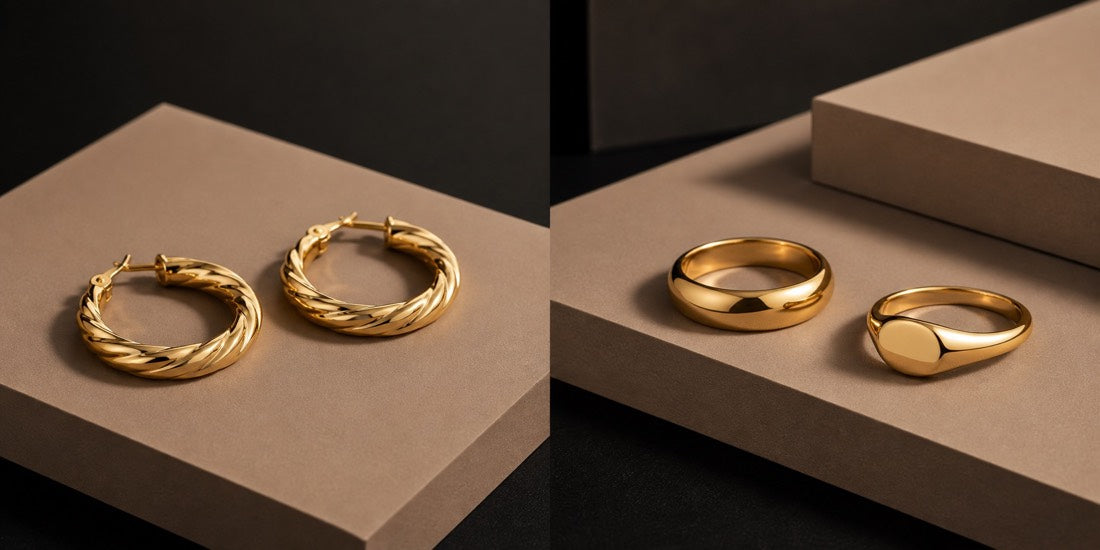 Earrings gold-plated jewelry